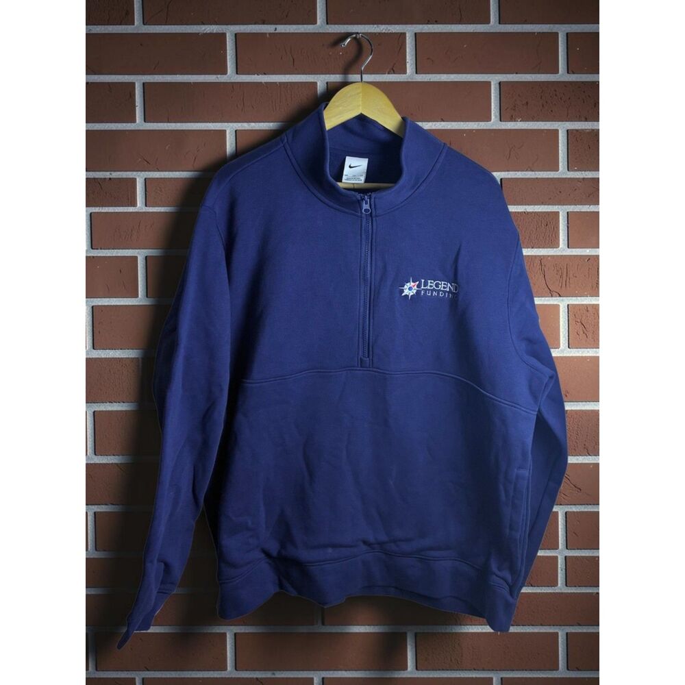 Nike Golf Legend Funding 1/4 Zip Pullover Sweatshirt Men's XXL NWT Blue